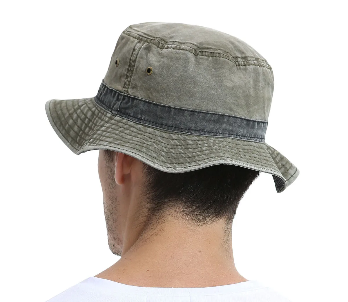 VOBOOM Bucket Hats for Men Washed Cotton Outdoor Panama Hat Summer Fishing Hunting Cap UV400 Sun Protection Caps Panama Hat - Image 6
