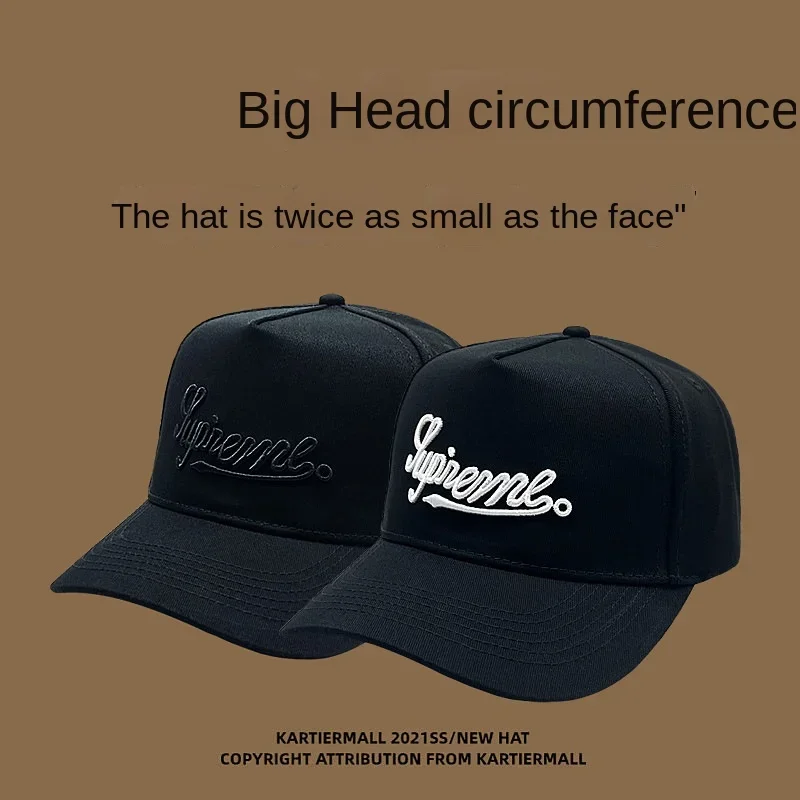Baseball Caps for Big Head Men Women XXL Oversize High Crown Adjustable Plain Solid Snapback Hats 56-60cm 60-65cm - Image 3