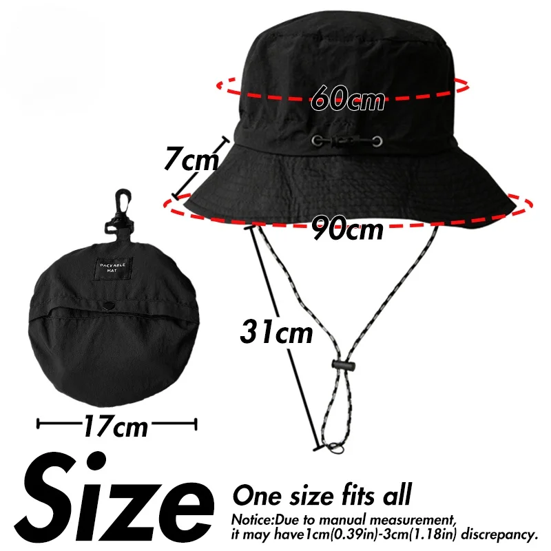 Waterproof Bucket Hat for Women Men Rain Hat UPF 50+ Wide Brim Boonie Sun Hat Foldable Summer Floppy Beach Fishing Safari Hat - Image 4