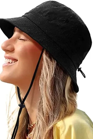 Waterproof Bucket Hat for Women Men Rain Hat UPF 50+ Wide Brim Boonie Sun Hat Foldable Summer Floppy Beach Fishing Safari Hat
