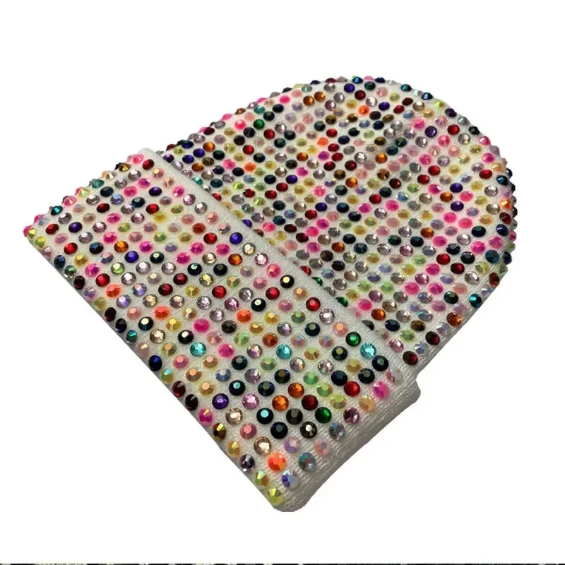 2025 Fashion Street Trend Brand Hip-hop Cap Casual Cap Autumn and Winter Rhinestone Knitted Cap Warm Cold Wool Hat Beanies Hat - Image 4