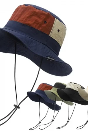 Sun Protection Wide Brim Bucket Hat Quick-dry Summer Man Women Anti-UV Caps Sun Protection Breathable Fisherman Hat Camping