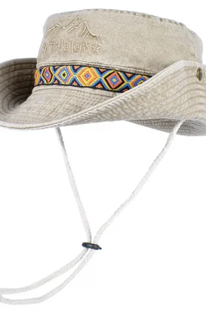 Outdoor Sun Hat Woman Bucket Hat Men Embroidered Vintage Beach Waterproof Fisherman Fishing Cap Summer Foldable Bob Man Panama