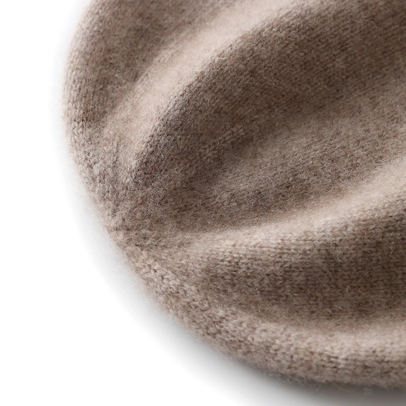 2024 Winter Unisex 100 Cashmere Hats Outdoor Casual Keep Warm Solid Color Cashmere Knitted Beanie Hat Women /Men Hedging Caps - Image 6