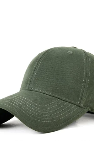 2026 Oversize Large Olive Green Cotton Baseball Cap Dad Plain Snapback Hat Casual Big Head Men Sports Sun Caps 56-60cm 60-65cm