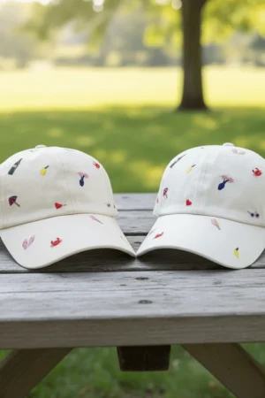 Casual Creative Embroidered Baseball Cap Graffiti Crab Cartoon Baseball Hat Peaked Cap Sweet Cotton Baseball Cap Outdoor